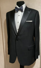 Load image into Gallery viewer, R P TUXEDO BLACK / SATIN TRIM / PEAK LAPEL / CLASSIC FIT