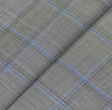 Load image into Gallery viewer, R P SPORTS JACKET / LORO PIANA / GREY & BLUE PLAID / CLASSIC FIT / WOOL