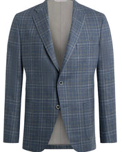 Load image into Gallery viewer, R P SPORTS JACKET / SOFT JACKET / BLUE PLAID / CLASSIC FIT / WOOL BLEND