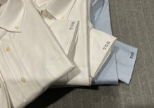 Load image into Gallery viewer, R P SHIRT / CLASSIC BUTTON DOWN OXFORD CLOTH / WHITE AND BLUE / MONOGRAMS