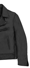 Load image into Gallery viewer, R P LUXURY BLACK LEATHER ZIP BIKER JACKET / HAND MADE IN USA / XS TO XXL