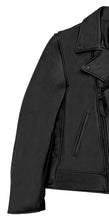 Load image into Gallery viewer, R P LUXURY BLACK LEATHER ZIP BIKER JACKET / HAND MADE IN USA / XS TO XXL
