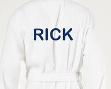 Load image into Gallery viewer, R P LUXURY ROBE SHAWL COLLAR / COTTON TERRY / MEN / WOMEN / WHITE / SMALL TO XXL / MONOGRAMS