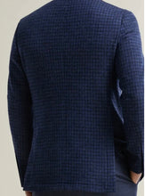 Load image into Gallery viewer, R P SPORTS JACKET / SOFT JACKET / BLUE & BLACK CHECK / MODREN SLIM CONTEMPORARY FIT / WOOL / COTTON KNIT