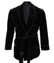 Load image into Gallery viewer, R P VELVET SMOKING JACKETS / ROBES / PAJAMAS / MEN / WOMEN / 15 ELEGANT COLORS / CUSTOM BESPOKE HAND MADE / FROM