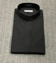 Load image into Gallery viewer, R P SHIRT / MENS / BAND COLLAR / BLACK / EXTRA SMALL TO 5 EXTRA LARGE