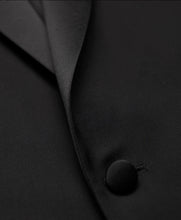 Load image into Gallery viewer, R P TUXEDO BLACK / PEAK SATIN LAPEL / SUPER 150'S FINE LUXURY WOOL / 34 TO 64 / REG / SHORT / LONG / EXTRA LONG