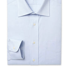 Load image into Gallery viewer, R P SHIRT / CLASSIC SPREAD COLLAR / FINE PINPOINT 80'S 2-PLY / LIGHT BLUE AND MEDIUM BLUE / MONOGRAMS