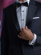 Load image into Gallery viewer, R P TUXEDO BLACK / GROSGRAIN TRIM / NOTCH LAPEL / 1 BUTTON / CLASSIC FIT / 34 TO 64 / REGULAR / SHORT / LONG / EXTRA LONG