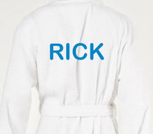 Load image into Gallery viewer, R P LUXURY ROBE SHAWL COLLAR / COTTON TERRY / MEN / WOMEN / WHITE / SMALL TO XXL / MONOGRAMS