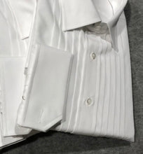 Load image into Gallery viewer, R P SHIRT / TUXEDO WIDE PLEATS / BUTTONS OR STUD FRONT / MONOGRAMS