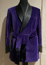 Load image into Gallery viewer, R P VELVET SMOKING JACKETS / ROBES / PAJAMAS / MEN / WOMEN / 15 ELEGANT COLORS / CUSTOM BESPOKE HAND MADE / FROM