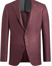 Load image into Gallery viewer, R P SPORTS JACKET / BURGUNDY / CLASSIC FIT / WOOL / SILK / CASHMERE