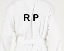 Load image into Gallery viewer, R P LUXURY ROBE SHAWL COLLAR / COTTON TERRY / MEN / WOMEN / WHITE / SMALL TO XXL / MONOGRAMS
