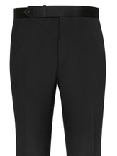 Load image into Gallery viewer, R P TUXEDO BLACK / PEAK SATIN LAPEL / SUPER 150'S FINE LUXURY WOOL / 34 TO 64 / REG / SHORT / LONG / EXTRA LONG