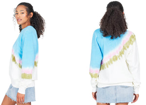 LUXE PULLOVER FRENCH TERRY / HAND TIE DYE SASH / UNISEX / MADE IN CALIFORNIA / XS TO XX-L