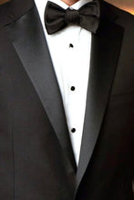 Load image into Gallery viewer, R P TUXEDO BLACK / SATIN TRIM / NOTCH LAPEL / 1 BUTTON / CLASSIC FIT