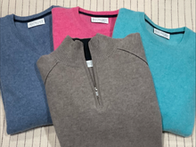 Load image into Gallery viewer, R P LUXURY 100% CASHMERE SWEATER / 1/4 ZIP / 20 COLORS / S TO XXL