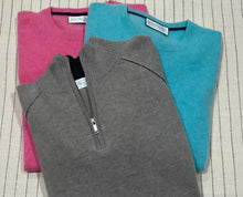 Load image into Gallery viewer, R P LUXURY 100% CASHMERE SWEATER / 1/4 ZIP / 20 COLORS / S TO XXL