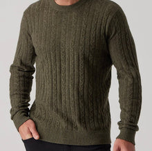 Load image into Gallery viewer, R P CABLE 100% CASHMERE LUXURY SWEATER / CREW NECK / 9 COLORS / S TO XXL