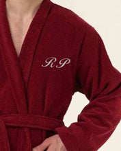 Load image into Gallery viewer, R P LUXURY ROBE / COTTON TERRY / MEN / WOMEN / BLACK / NAVY / WHITE / GREY / BURGUNDY / SMALL TO XX-LARGE / MONOGRAMS