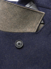 Load image into Gallery viewer, R P LUXURY MODERN PEACOAT / ITALIAN ECO WOOL MELTON / BLUE / GREY / 38 TO 48