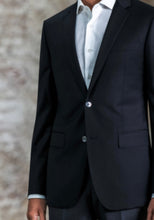 Load image into Gallery viewer, R P SPORTS JACKET / BLAZER SOLID BLACK / WOOL / CLASSIC FIT