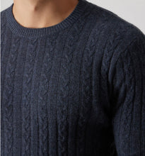 Load image into Gallery viewer, R P CABLE 100% CASHMERE LUXURY SWEATER / CREW NECK / 9 COLORS / S TO XXL