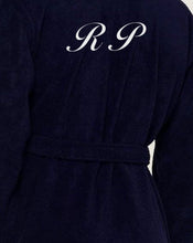 Load image into Gallery viewer, R P LUXURY ROBE / COTTON TERRY / MEN / WOMEN / BLACK / NAVY / WHITE / GREY / BURGUNDY / SMALL TO XX-LARGE / MONOGRAMS