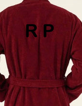 Load image into Gallery viewer, R P LUXURY ROBE / COTTON TERRY / MEN / WOMEN / BLACK / NAVY / WHITE / GREY / BURGUNDY / SMALL TO XX-LARGE / MONOGRAMS