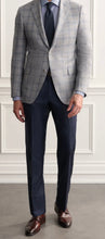 Load image into Gallery viewer, R P SPORTS JACKET / LORO PIANA / GREY PLAID / WOOL SILK LINEN / CONTEMPORARY FIT