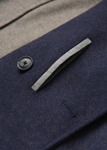 Load image into Gallery viewer, R P LUXURY MODERN PEACOAT / ITALIAN ECO WOOL MELTON / BLUE / GREY / 38 TO 48