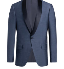 Load image into Gallery viewer, R P NAVY PAISLEY DINNER JACKET / WOOL & SILK / MADE TO ORDER