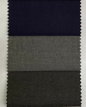 Load image into Gallery viewer, R P SUIT / MADE IN ITALY / SOLID BLACK / LIGHT NAVY / MEDIUM GREY / CHARCOAL GREY / SUPER 150’S WOOL / MODERN SLIM FIT / 36 TO 46 / REGULAR / SHORT / LONG