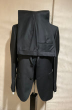 Load image into Gallery viewer, R P SUIT / 2 PIECE OR 3 PIECE VEST / SOLID BLACK / CHARCOAL GREY / CLASSIC FIT / SUPER 150’S WOOL / 36 TO 54 / REGULAR / SHORT / LONG / EXTRA LONG