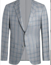 Load image into Gallery viewer, R P SPORTS JACKET / LORO PIANA / GREY PLAID / WOOL SILK LINEN / CONTEMPORARY FIT