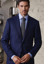 Load image into Gallery viewer, R P SPORT JACKET / MADE IN ITALY / GREY PLAID WINDOWPANE / SUPER 130’S / MODERN CLASSIC FIT