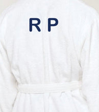 Load image into Gallery viewer, R P LUXURY ROBE WITH HOOD / COTTON TERRY / MEN / WOMEN / BLACK / WHITE / MONOGRAMS