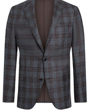 Load image into Gallery viewer, R P SPORTS JACKET / SOFT JACKET / GREY PLAID / WOOL SILK LINEN / CONTEMPORARY FIT