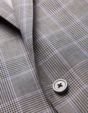 Load image into Gallery viewer, R P SPORTS JACKET / BLACK & WHITE PLAID / WOOL SILK LINEN / CLASSIC FIT