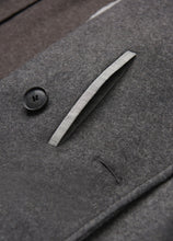Load image into Gallery viewer, R P LUXURY MODERN PEACOAT / ITALIAN ECO WOOL MELTON / BLUE / GREY / 38 TO 48