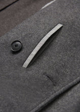 Load image into Gallery viewer, R P LUXURY MODERN PEACOAT / ITALIAN ECO WOOL MELTON / BLUE / GREY / 38 TO 48