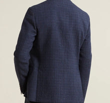Load image into Gallery viewer, R P SPORTS JACKET / SOFT JACKET / NAVY SEERSUCKER CHECK / WOOL SILK / CONTEMPORARY FIT