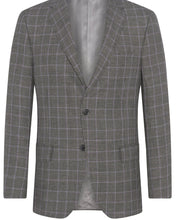 Load image into Gallery viewer, R P SPORTS JACKET / BLACK & WHITE PLAID / WOOL SILK LINEN / CLASSIC FIT