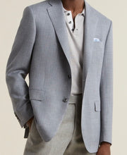 Load image into Gallery viewer, R P SPORTS JACKET / LIGHT GREY / WOOL SILK LINEN / HARRINGBONE / CLASSIC FIT