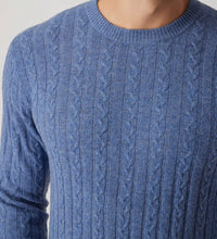 Load image into Gallery viewer, R P CABLE 100% CASHMERE LUXURY SWEATER / CREW NECK / 9 COLORS / S TO XXL