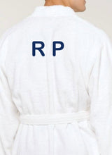 Load image into Gallery viewer, R P LUXURY ROBE / COTTON TERRY / MEN / WOMEN / BLACK / NAVY / WHITE / GREY / BURGUNDY / SMALL TO XX-LARGE / MONOGRAMS