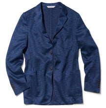 Load image into Gallery viewer, R P SOFT JACKET / LORO PIANA / BLUE KNIT / WOOL SILK LINEN / 38 TO 48
