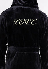 Load image into Gallery viewer, R P LUXURY ROBE HOODED / MEN / WOMEN / BLACK / NAVY / GREY / WHITE / SMALL TO XX-LARGE / MONOGRAMS
