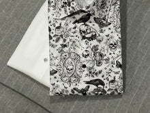 Load image into Gallery viewer, R P DESIGNS EXCLUSIVE SHIRTS / BLACK & WHITE SKULL PRINT DESIGN